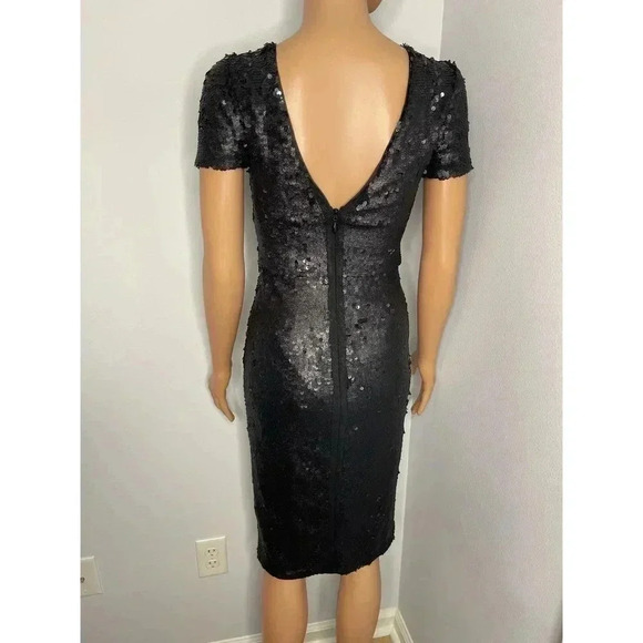 BCBGMAXAZRIA  Betty Black sequin cocktail Dress size XS NWOT - Picture 3 of 10